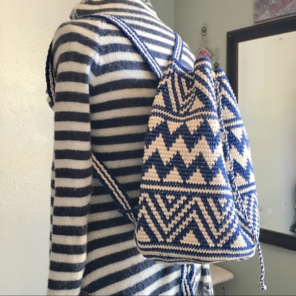 Handbags - Handmade Peruvian Cusco backpack boho blue